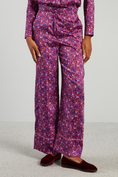 Pantaloni fluidi in twill