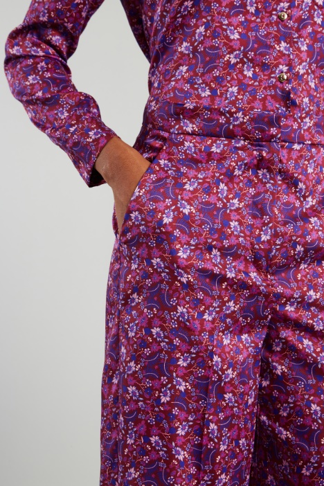 Pantaloni fluidi in twill