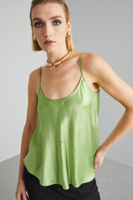 Top sottoveste in raso