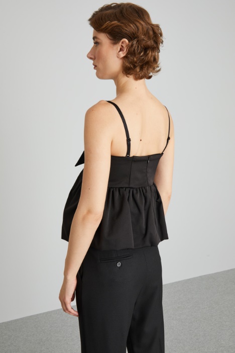 Top in ottoman con fiocco