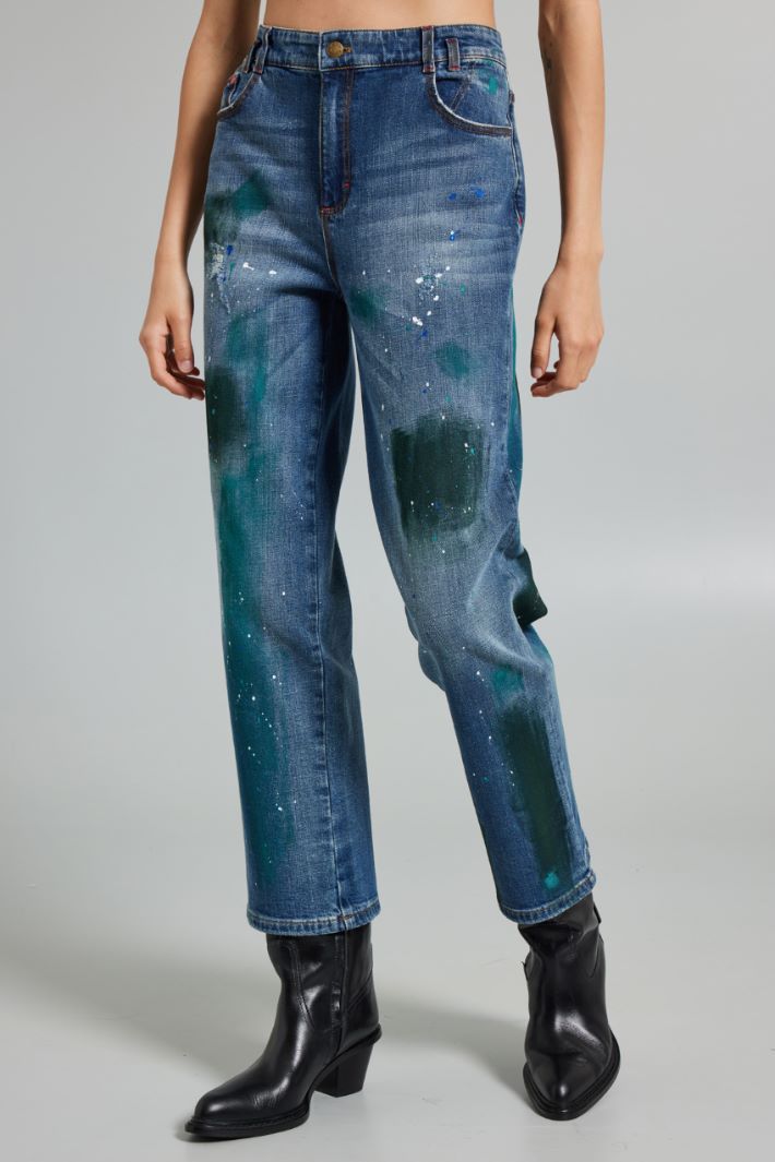 Hand-painted jeans Intrend - 3