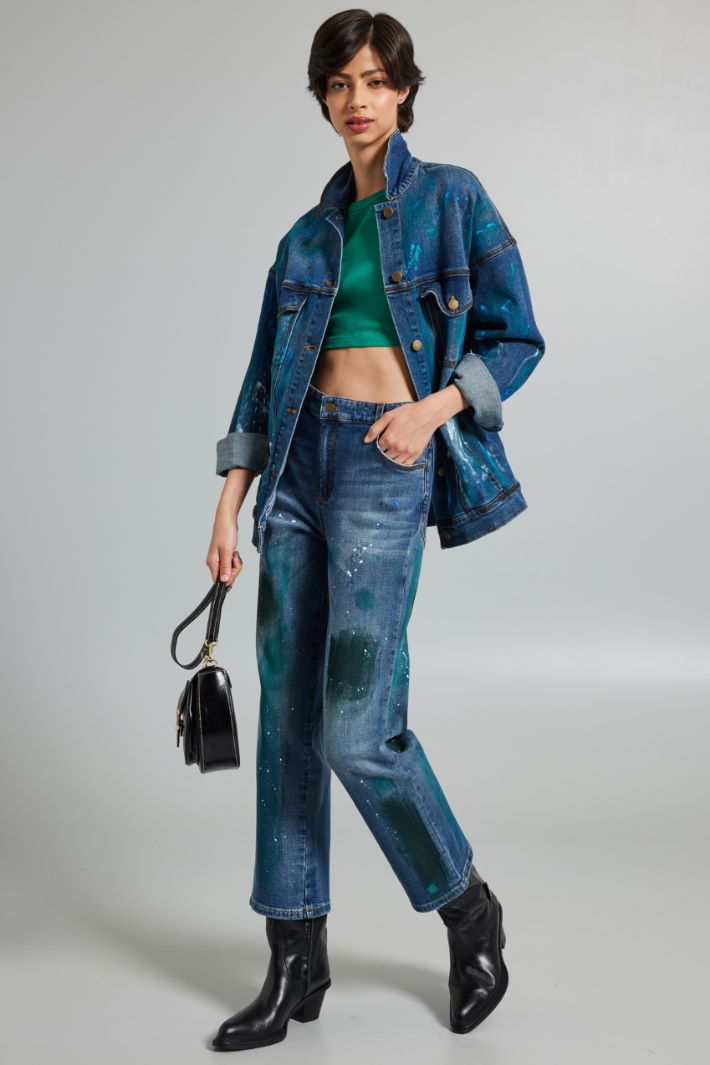 Hand-painted jeans Intrend