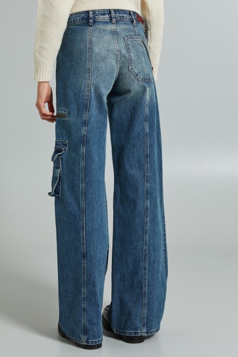 Jeans cargo in denim