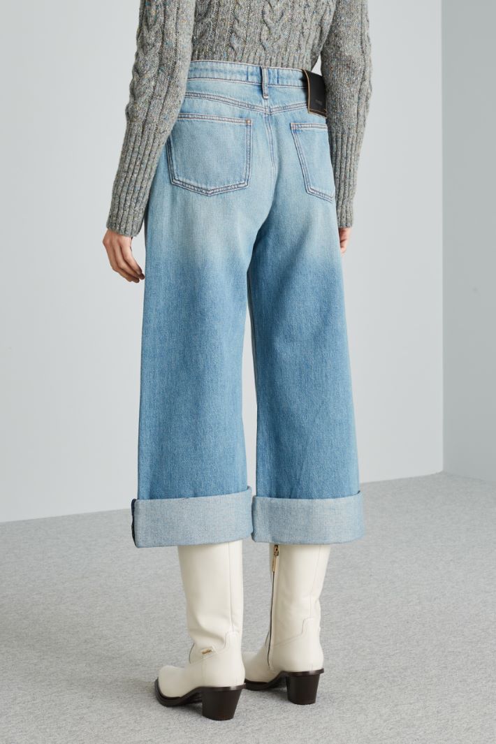 Cropped turn-up jeans Intrend - 2