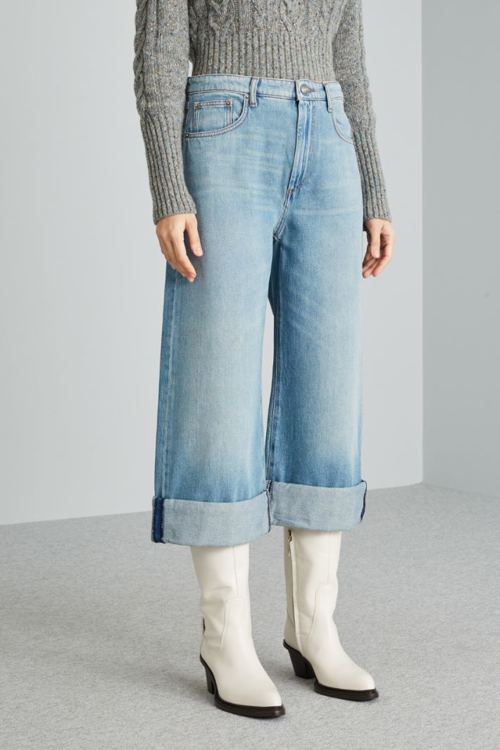 Cropped turn-up jeans Intrend - 3