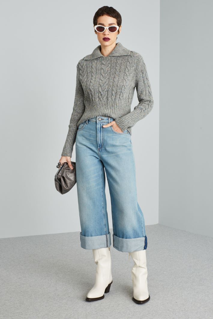 Cropped turn-up jeans Intrend