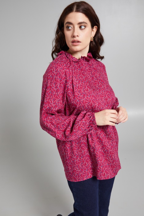 Frilled collar blouse Intrend