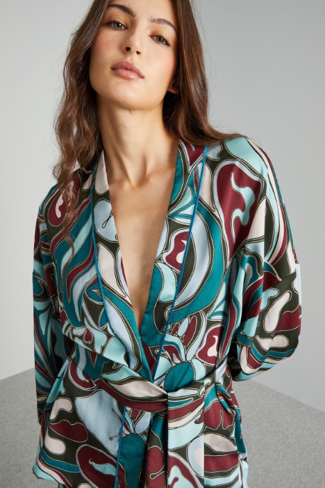 Casacca scivolata con cintura