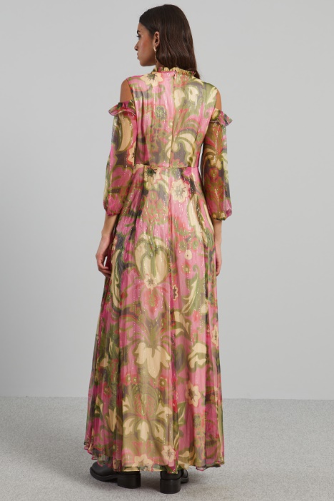 Abito lungo in creponnè lamè