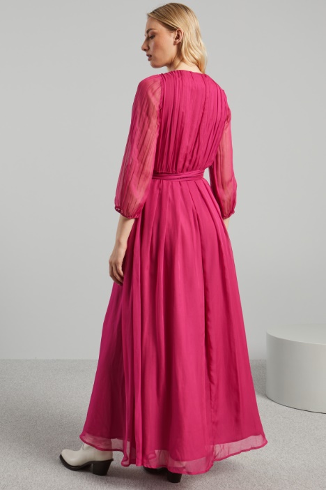 Abito lungo in chiffon