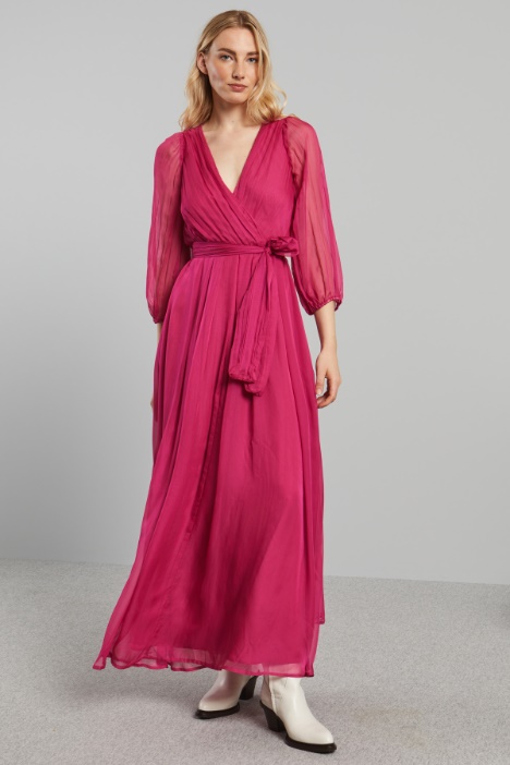 Abito lungo in chiffon