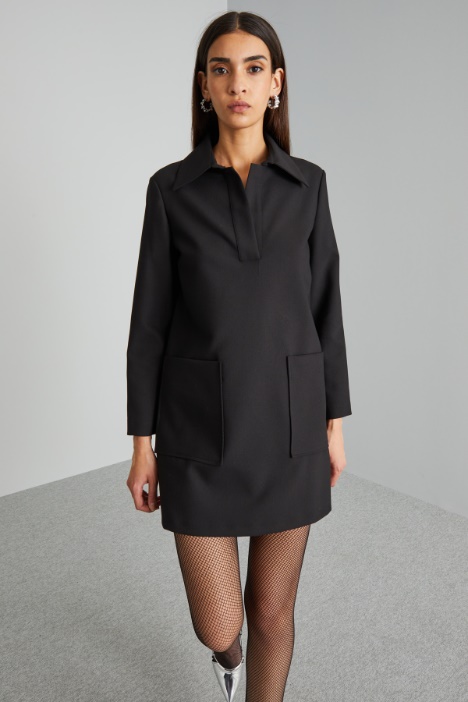 Abito corto in tela doppia