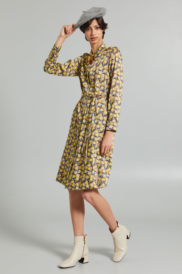 Twill midi shirt dress Intrend