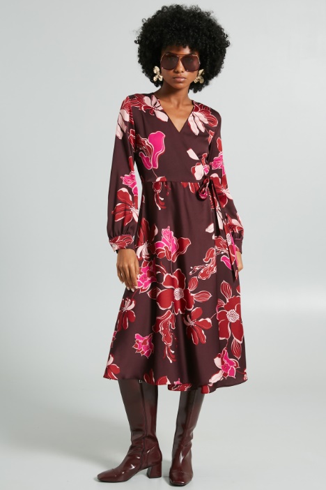 Satin wrap dress  Intrend