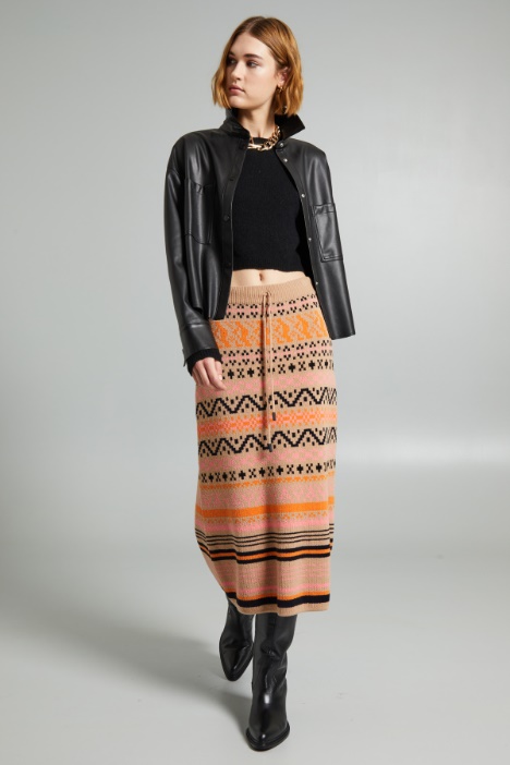 Inlaid midi skirt Intrend