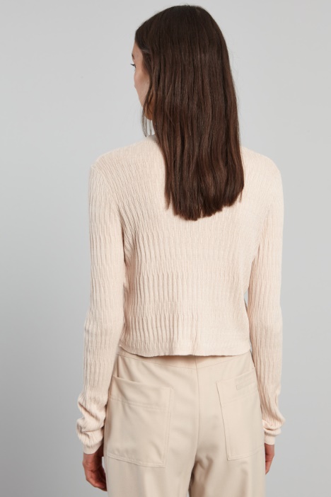 Cardigan con bottoni a fiore