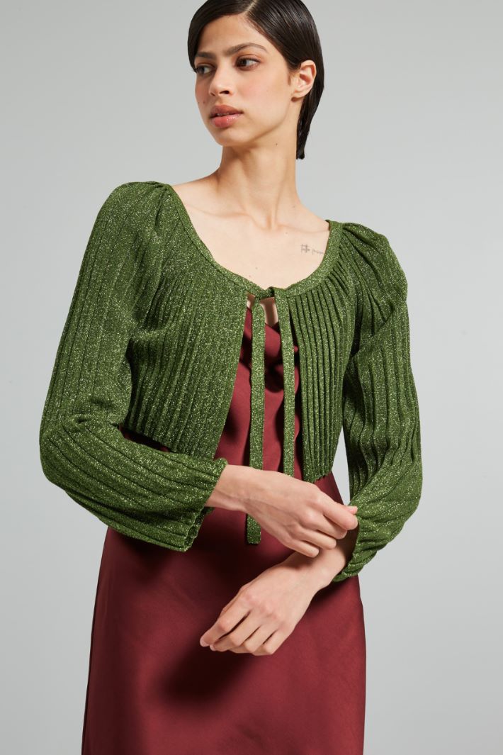 Lurex-knit shrug Intrend - 3