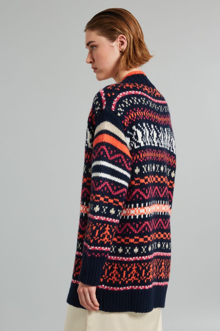 Oversized inlaid cardigan Intrend - 2