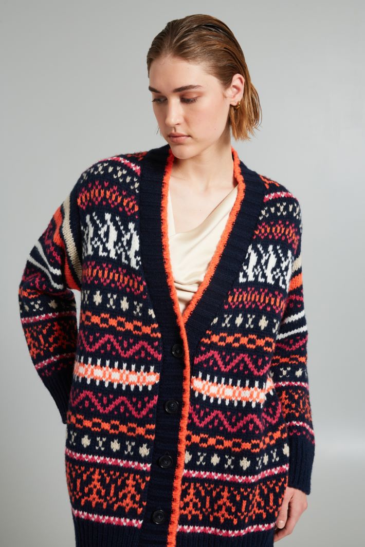 Oversized inlaid cardigan Intrend - 4