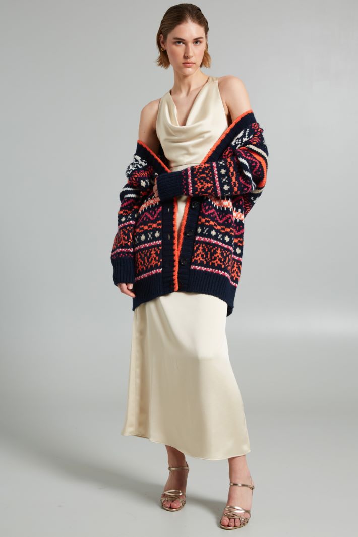 Oversized inlaid cardigan Intrend