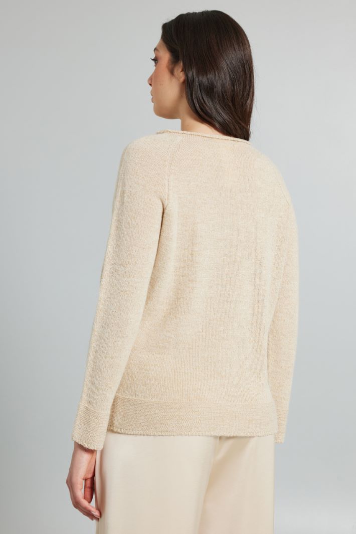 Regular-fit lurex yarn sweater Intrend - 2