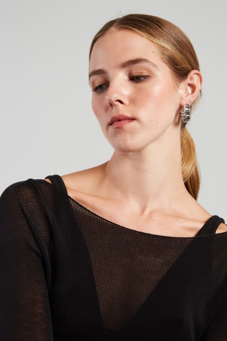 Maglia aderente in viscosa