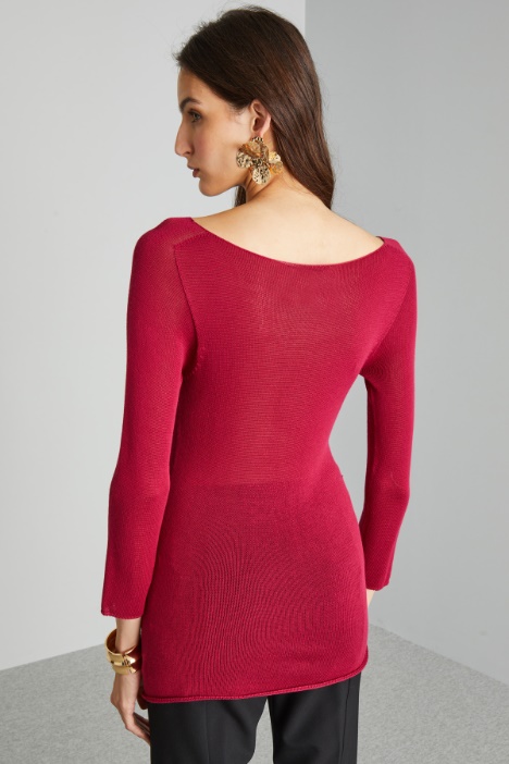 Jersey ajustado de viscosa