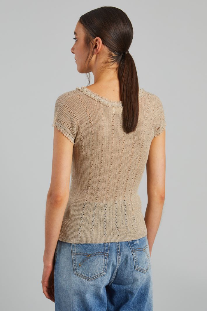 Lace-trimmed lurex jumper Intrend - 2