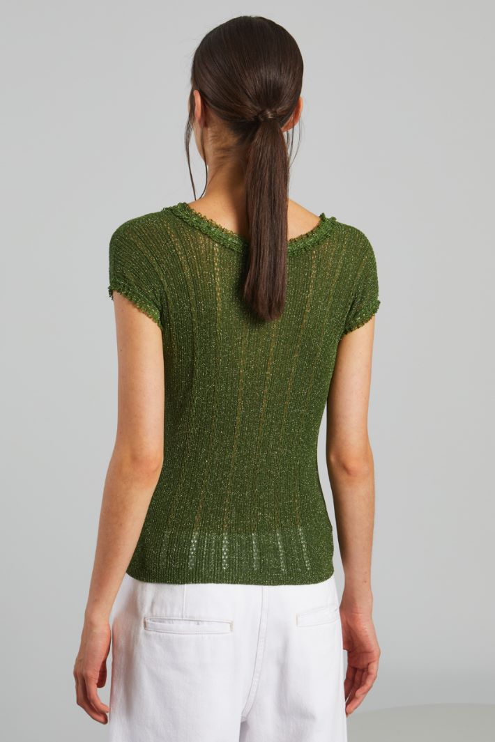 Lace-trimmed lurex jumper Intrend - 2