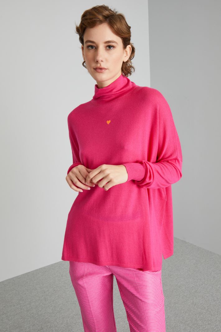 Loose polo neck wool jumper Intrend - 3