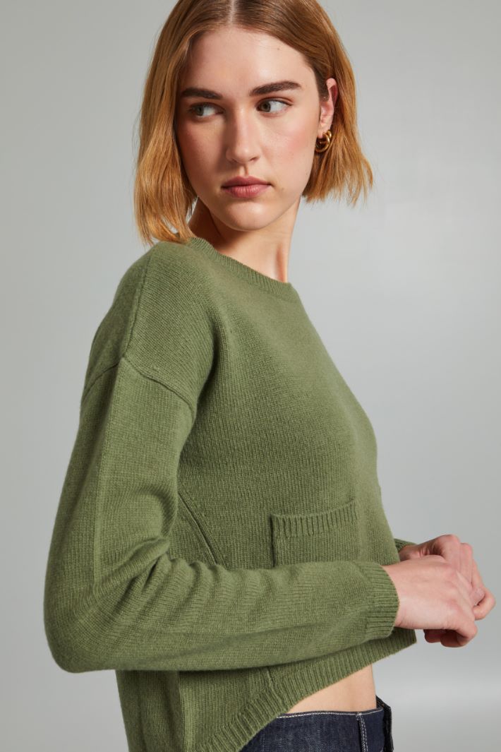 Crop sweater with pockets Intrend - 4