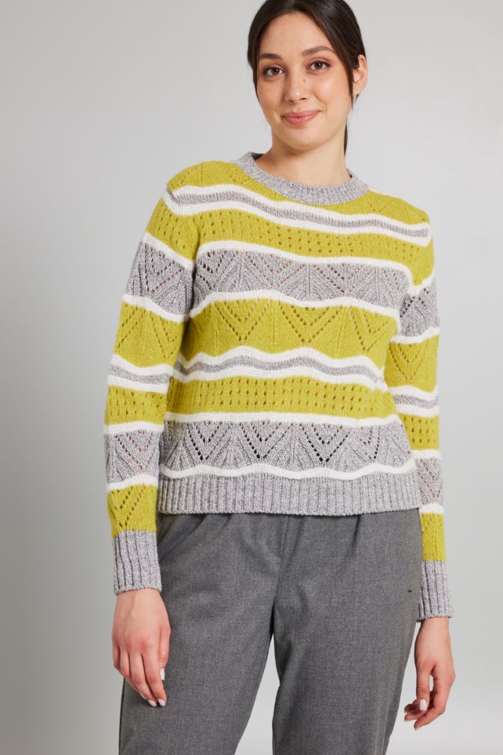 Wool mouliné sweater Intrend - 3