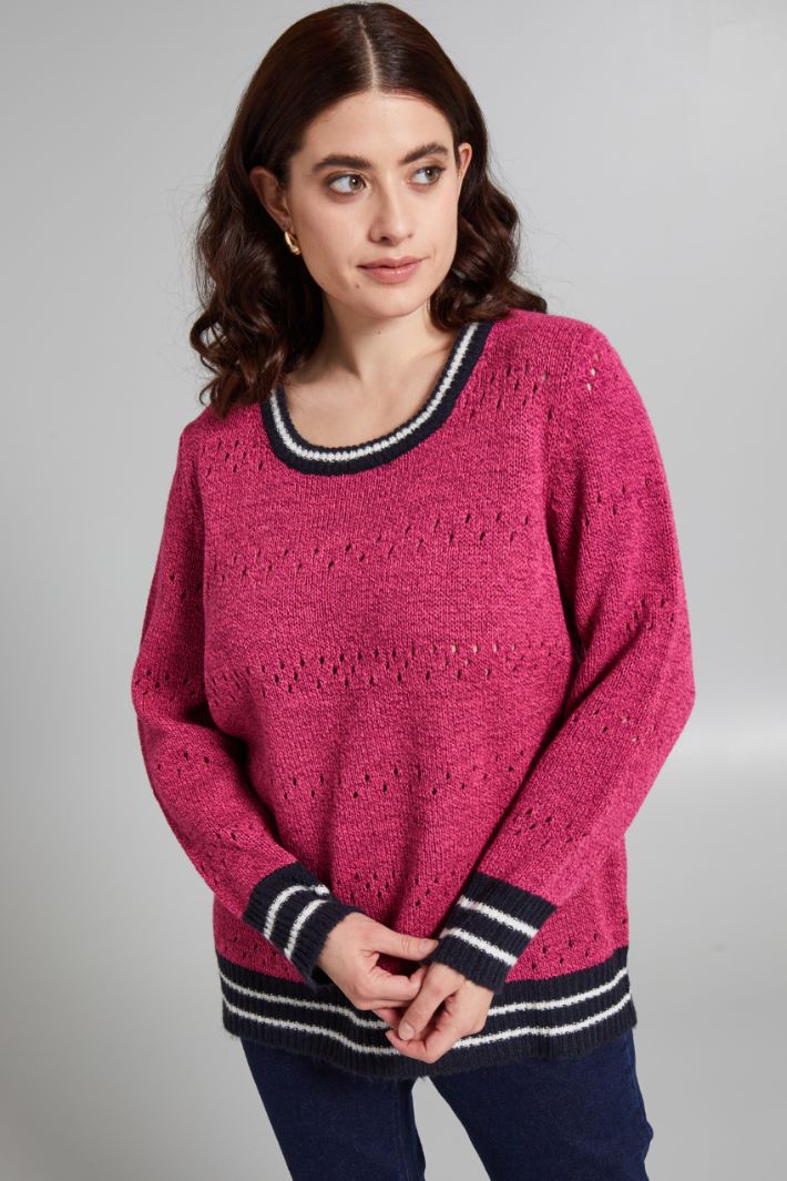 Openwork mouliné sweater Intrend