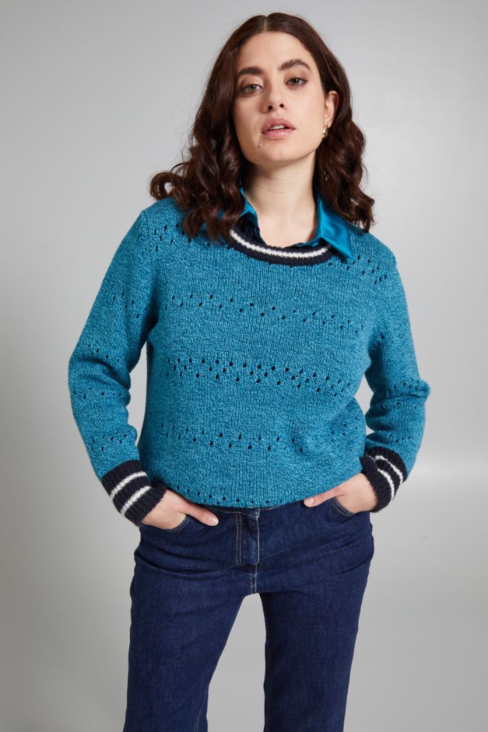 Openwork mouliné sweater Intrend - 3