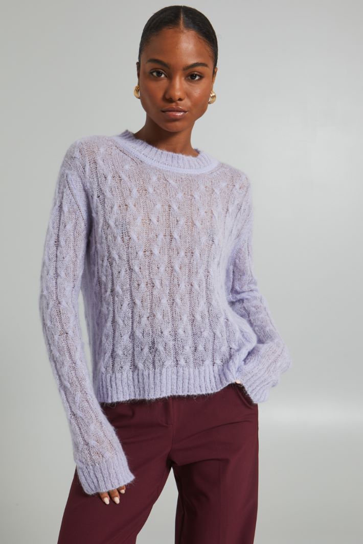 Cable-knit mohair-blend jumper Intrend - 3