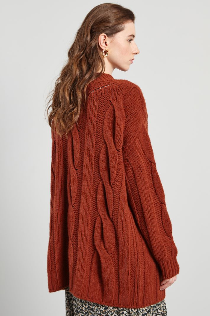 Long cable-knit pullover Intrend - 2