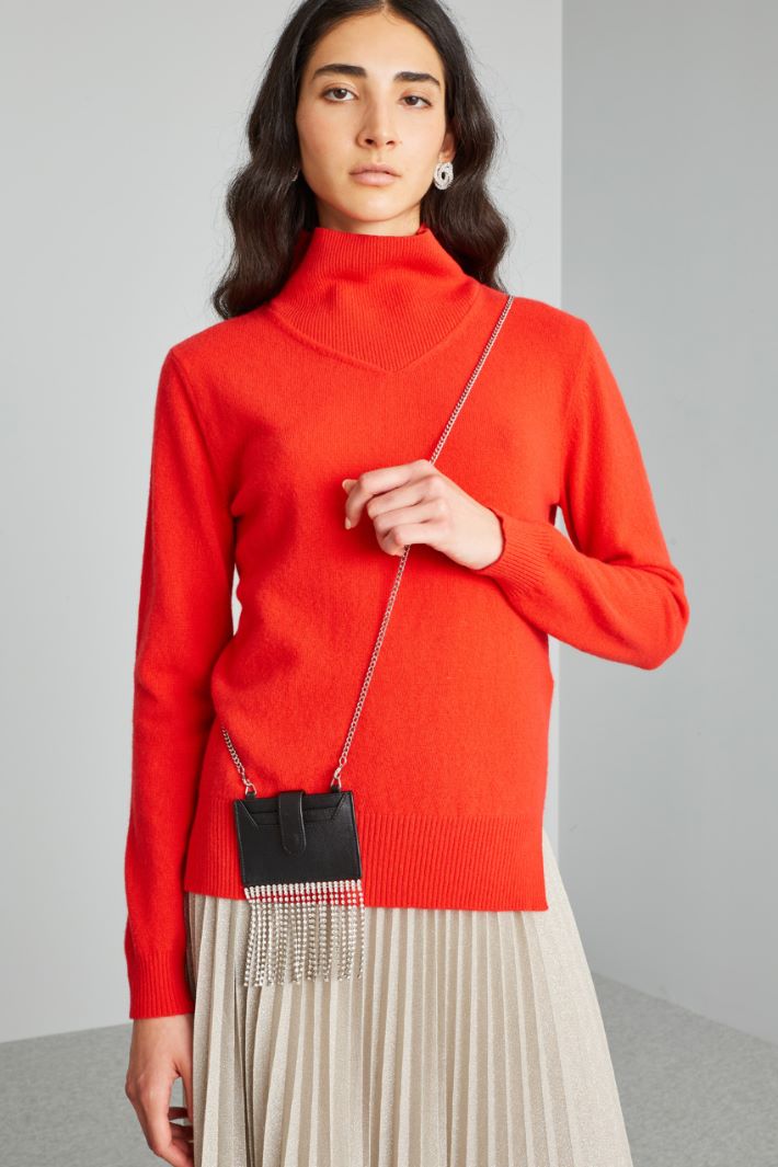 Polo neck wool-blend sweater Intrend - 3