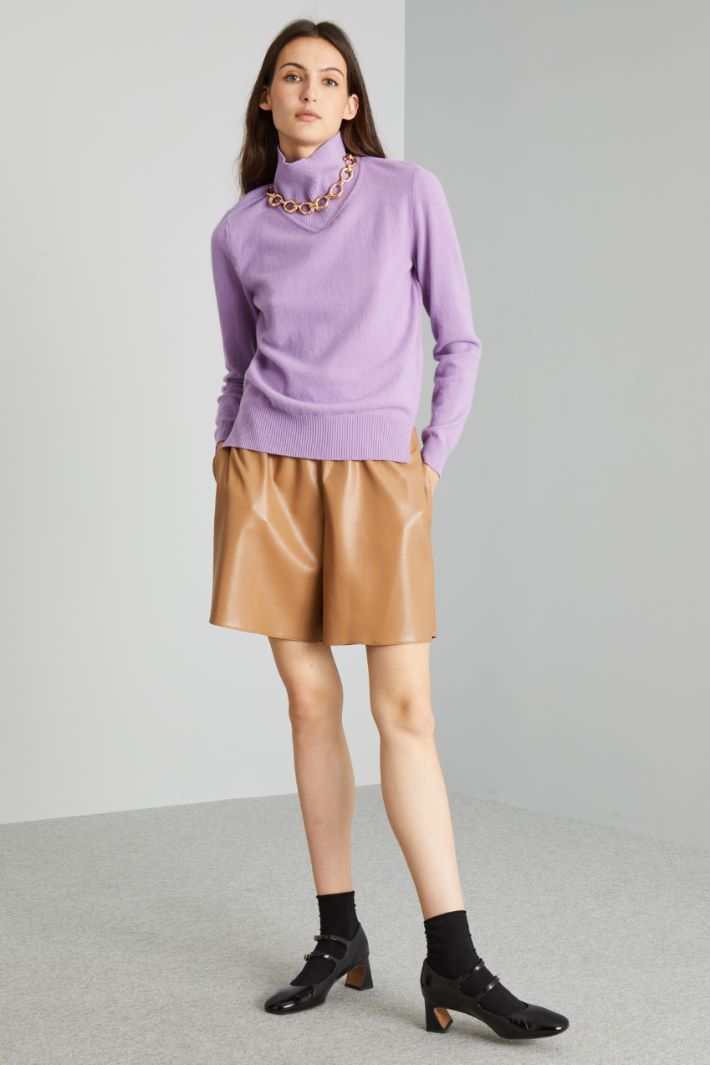 Polo neck wool-blend sweater Intrend