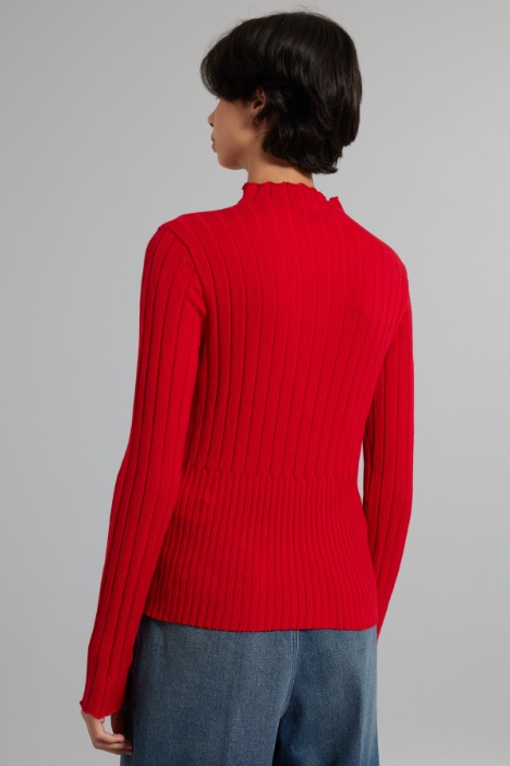 Jersey con diseño acanalado ancho