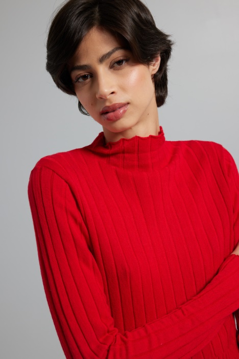 Jersey con diseño acanalado ancho