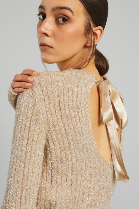 Jersey de gasa con abertura