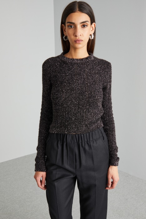 Brushed sweater with cut-out Intrend