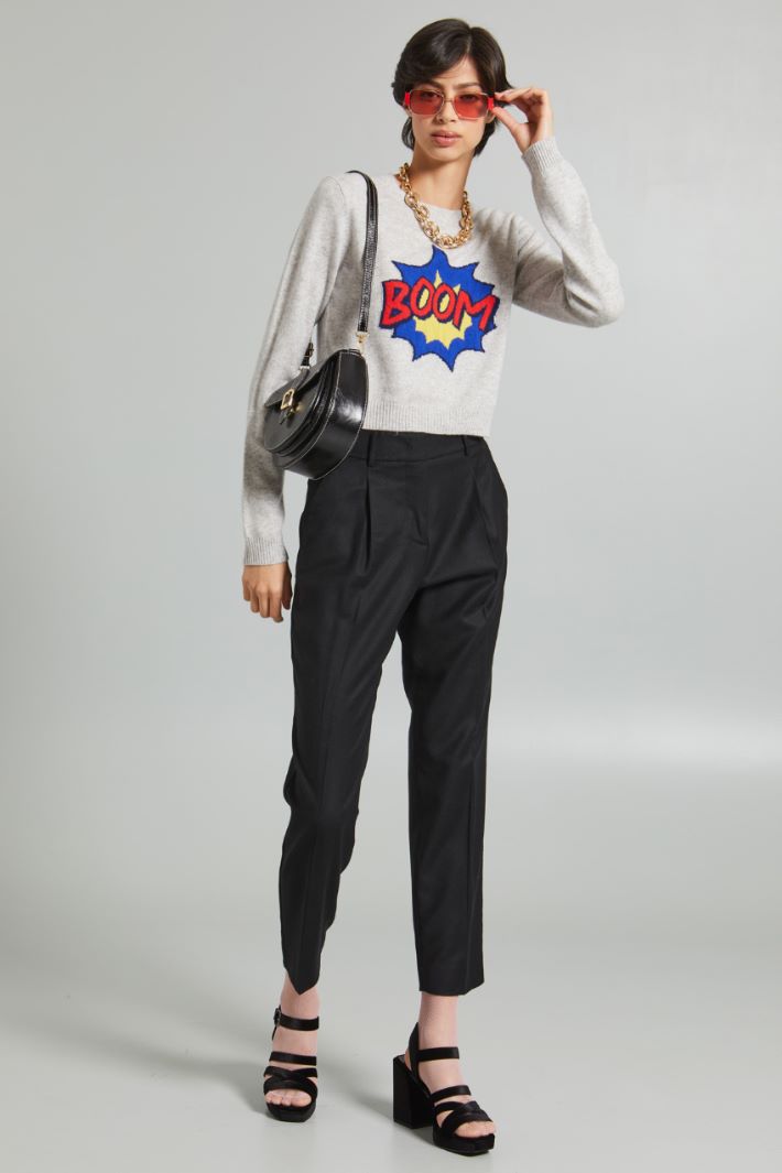 Cropped inlaid jumper Intrend