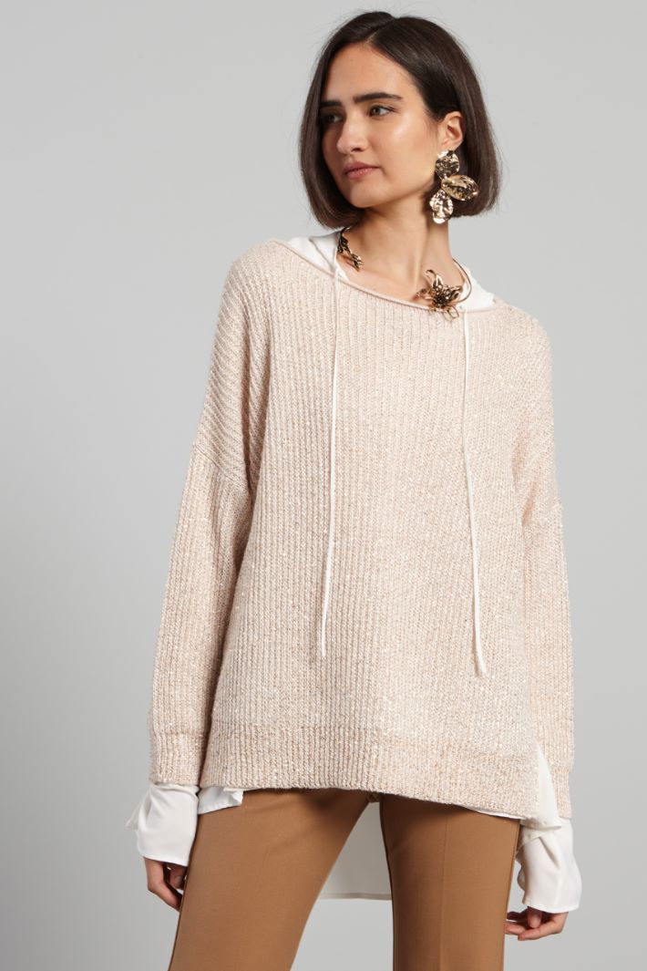 Sweater with micro-sequins Intrend - 3