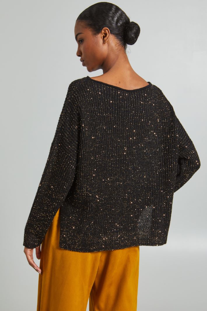 Sweater with micro-sequins Intrend - 2