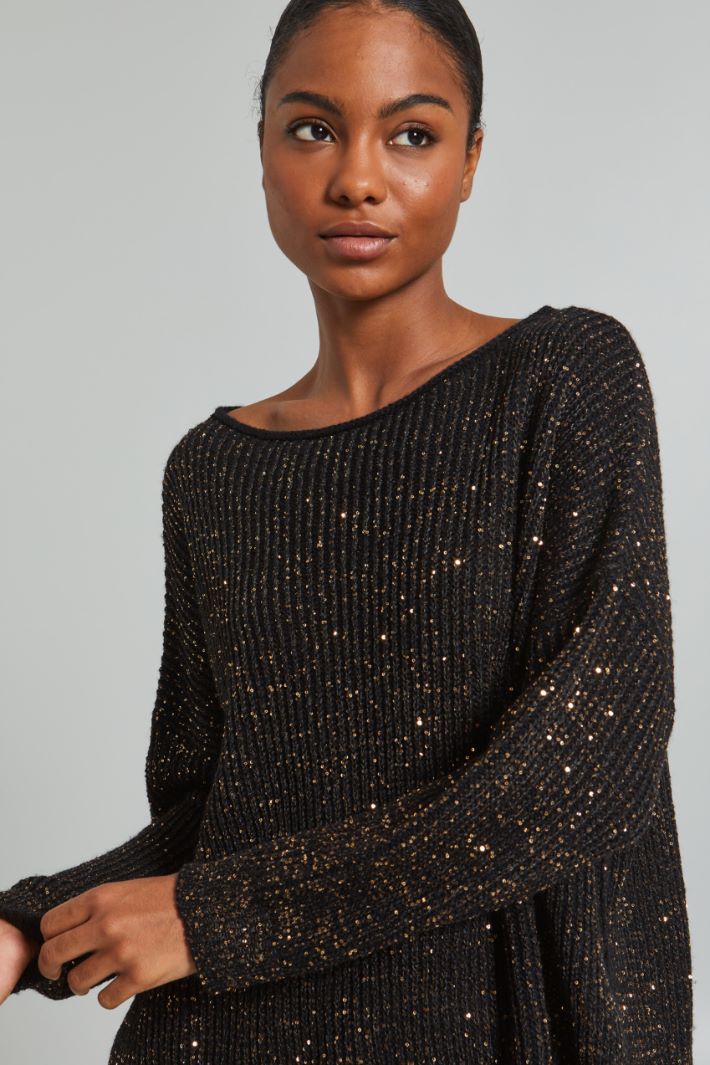 Sweater with micro-sequins Intrend - 4