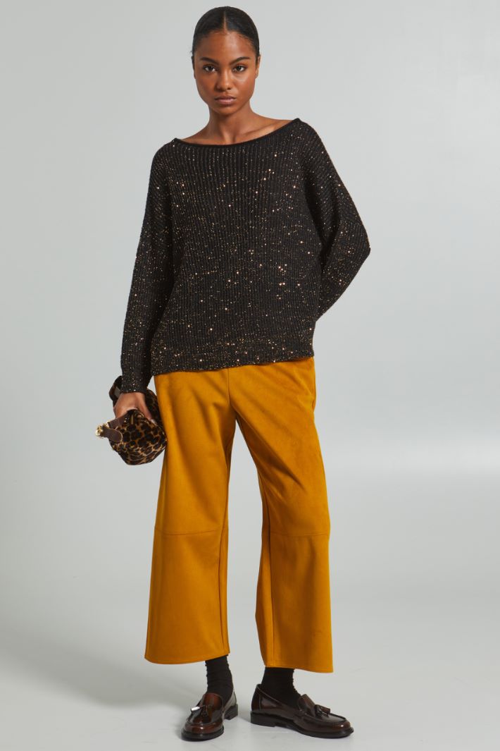 Sweater with micro-sequins Intrend