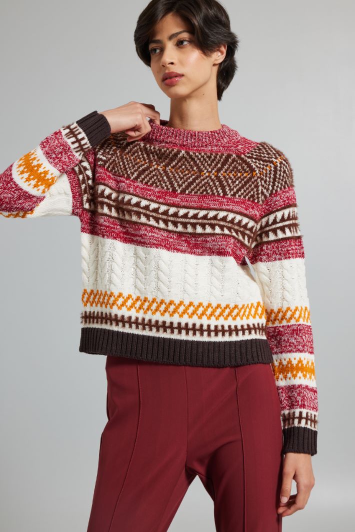 Sweater with brushed details Intrend - 3