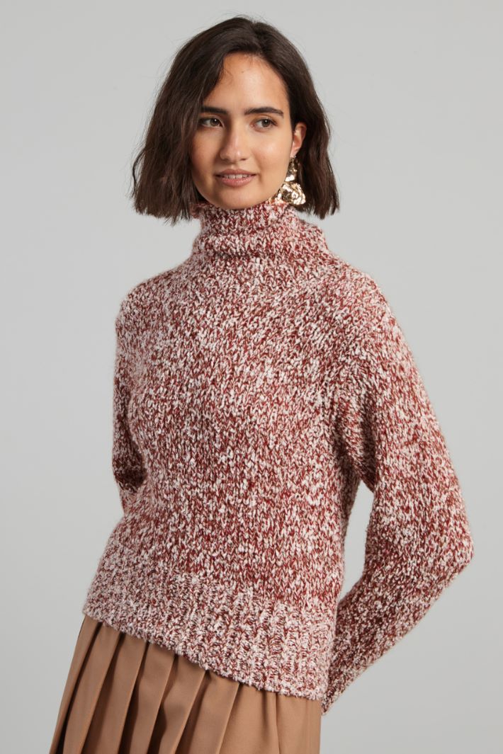 Patterned bouclé sweater Intrend - 3