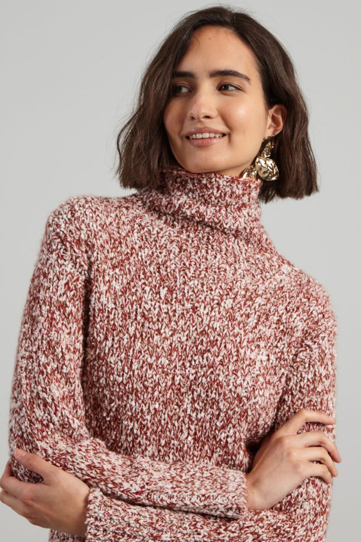 Patterned bouclé sweater Intrend - 4